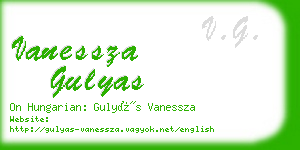 vanessza gulyas business card
